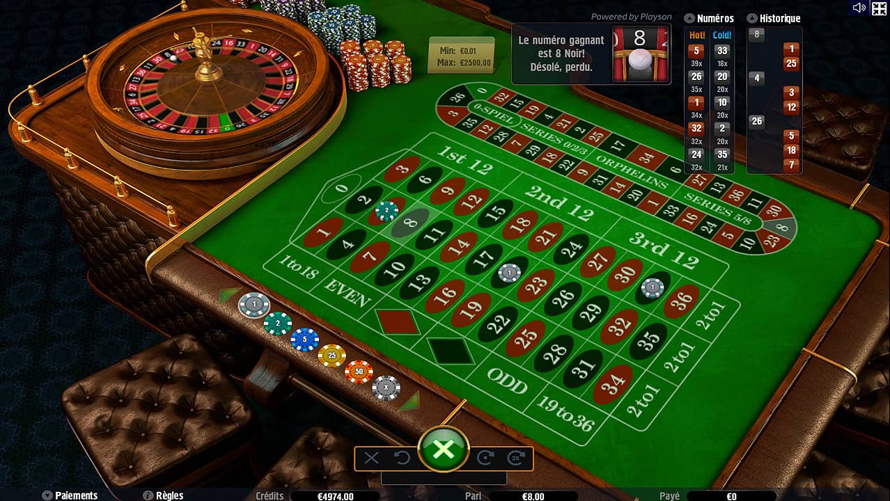 Jeux de table casino en ligne